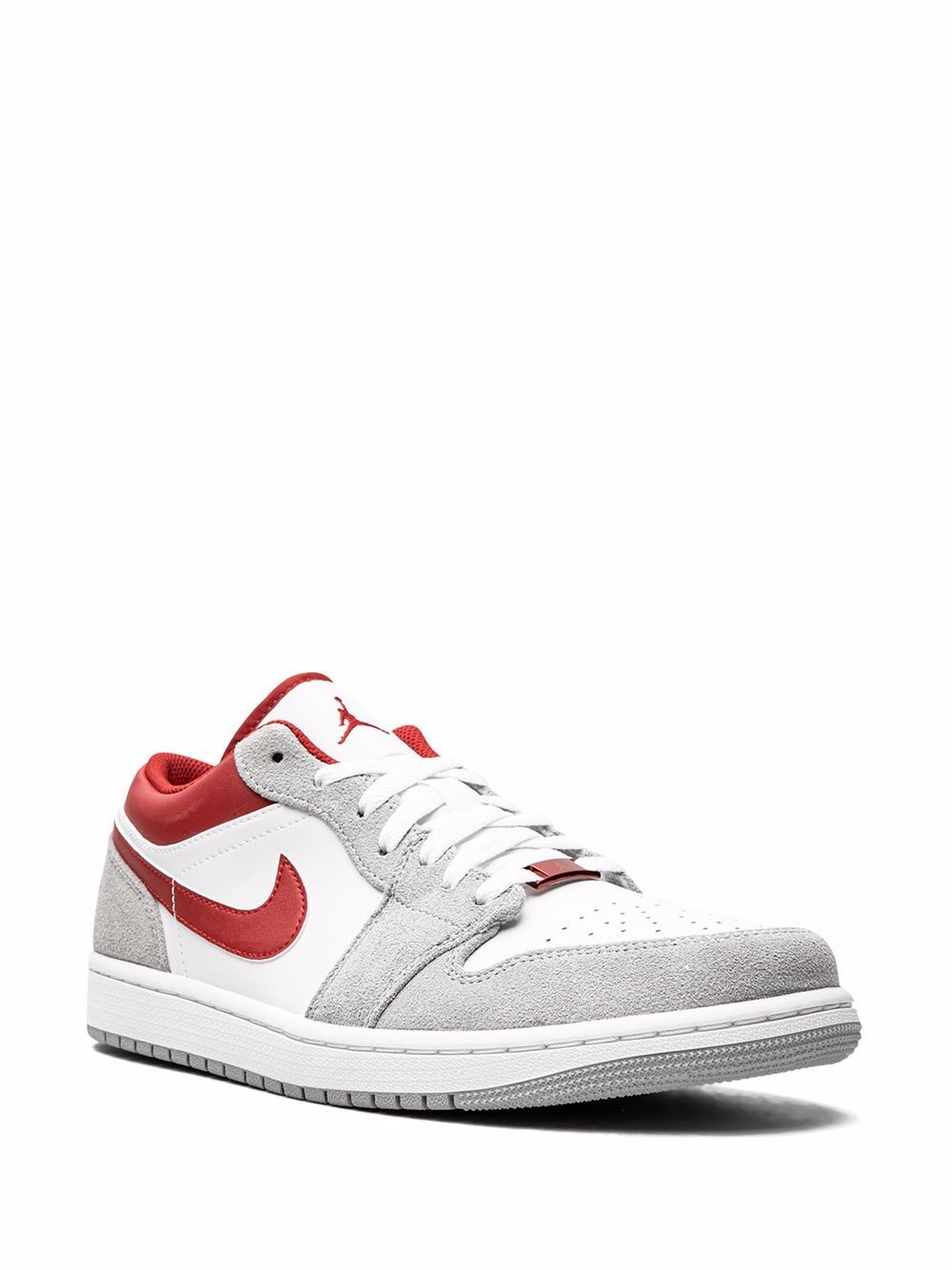 נייק ג'ורדן -NIKE AIR JORDAN 1 LOW - White/Grey/Red – תמונה 2
