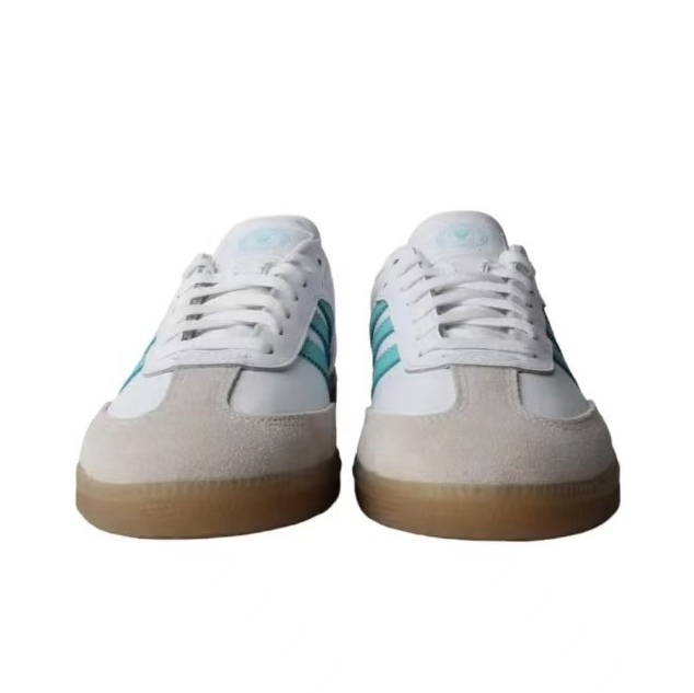 נעלי אדידס סמבה-Samba ADV Sneakers White Blue – תמונה 2