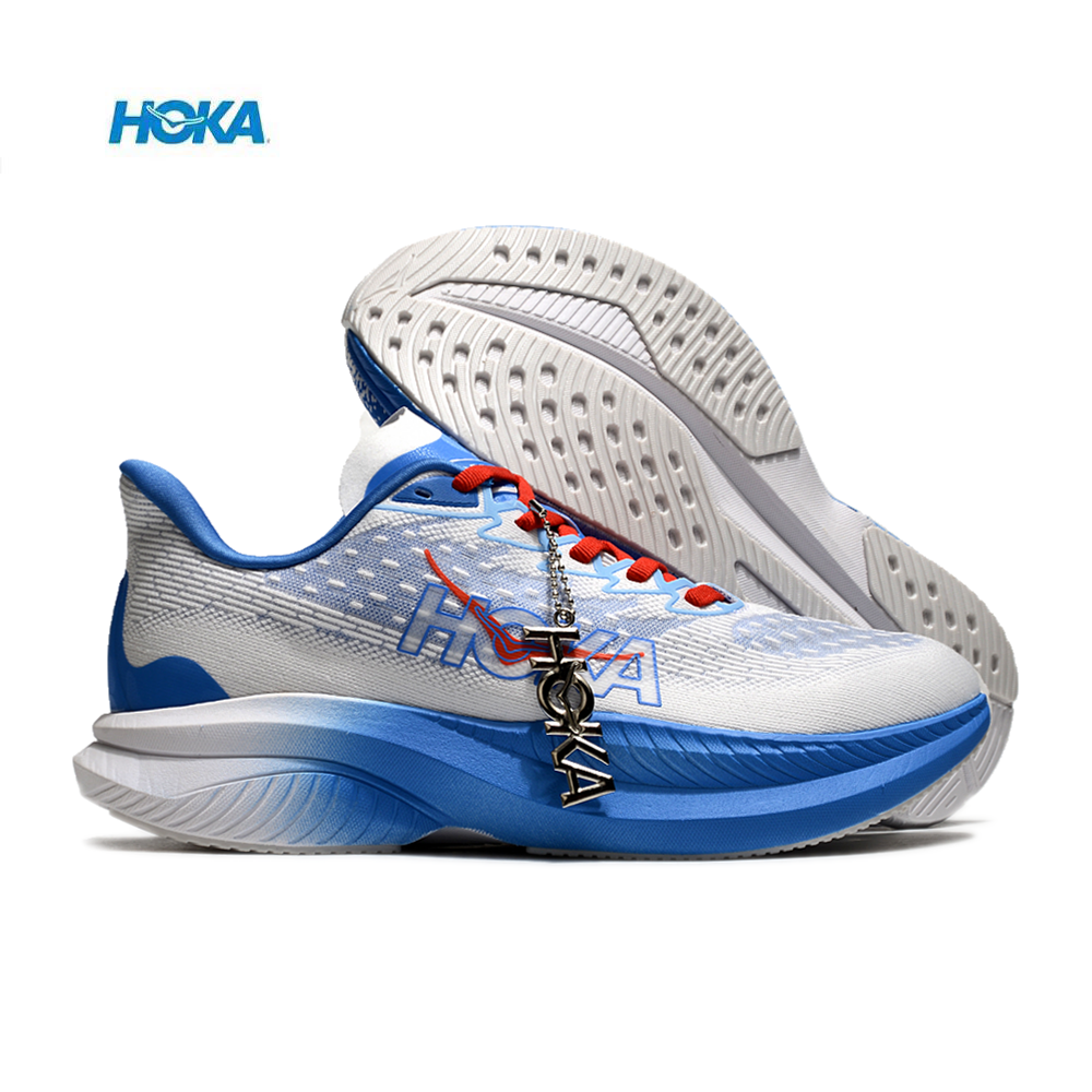 נעלי הוקה - HOKA MACH 6 White Blue – תמונה 2