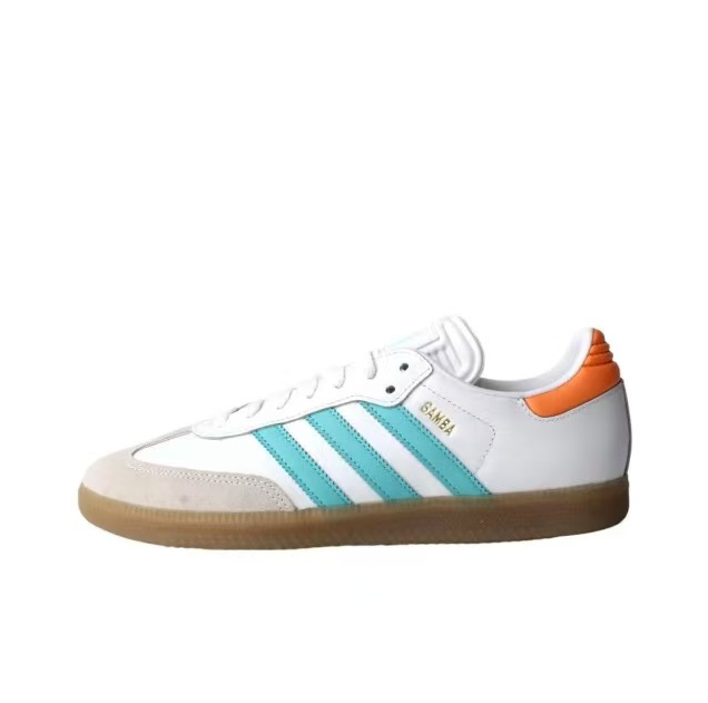 נעלי אדידס סמבה-Samba ADV Sneakers White Blue – תמונה 5