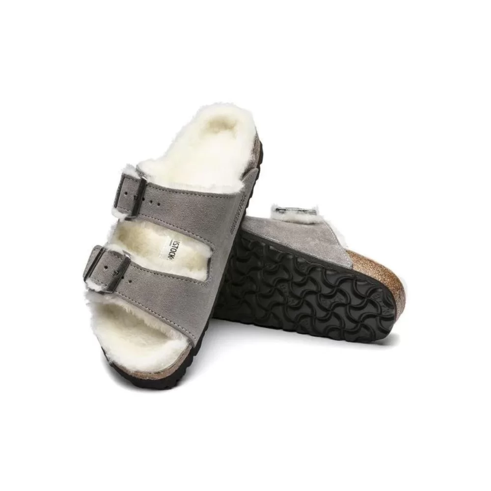 כפכפי בירקנשטוק | Birkenstock Arizona fur Gray – תמונה 2