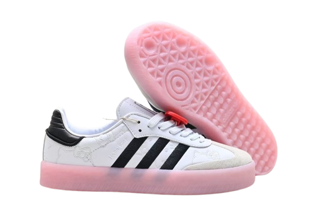 נעלי אדידס- Adidas Sambarose Sneakers White Black Pink – תמונה 2