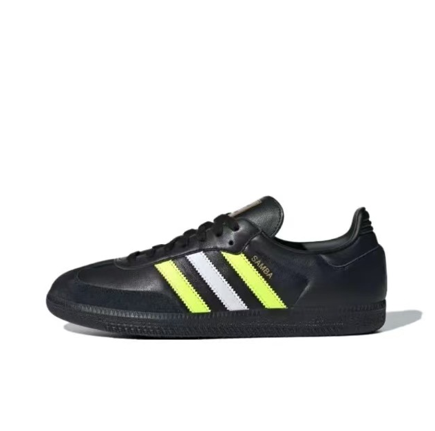 נעלי אדידס סמבה-Samba ADV Sneakers Black White Lemon – תמונה 2