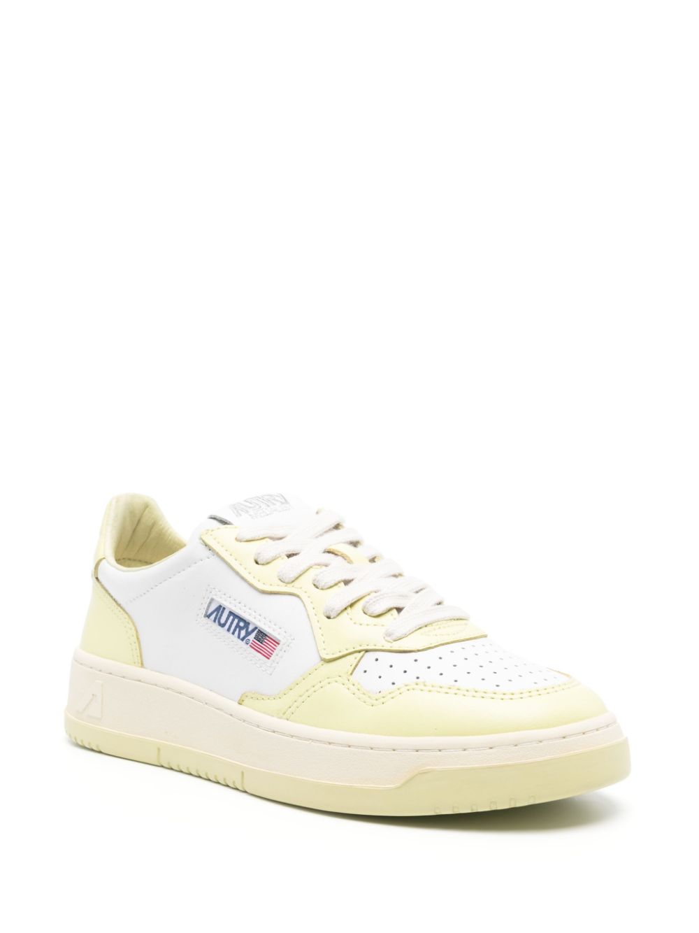 סניקרס - AUTRY Medalist Sneakers White/Lemon Yellow – תמונה 2