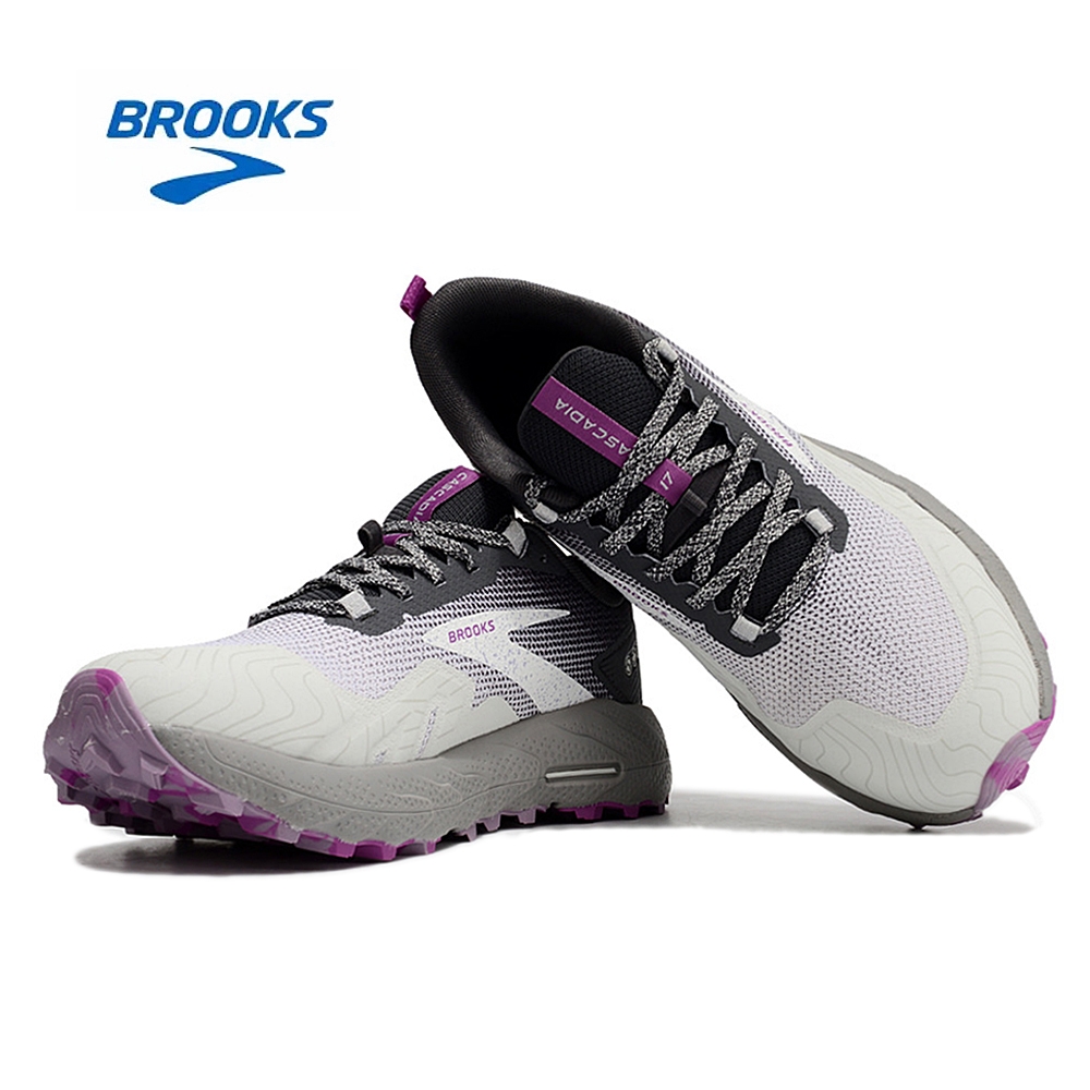 נעלי ברוקס BROOKS Gray Purple – תמונה 2