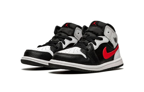 Air Jordan 1 Low Gray Black Red ילדים – נייק ג'ורדן – תמונה 2