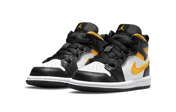 Air Jordan 1 Low Black Yellow White ילדים – נייק ג'ורדן – תמונה 2