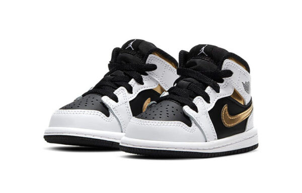 Air Jordan 1 Low White Black ילדים – נייק ג'ורדן – תמונה 2
