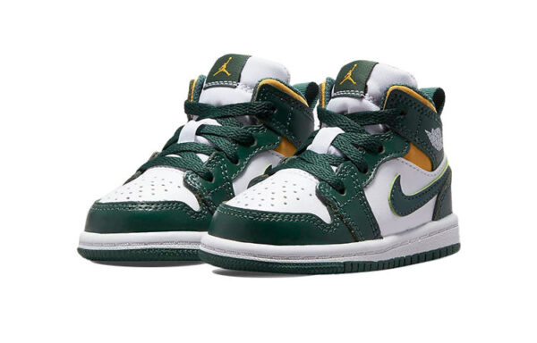 Air Jordan 1 Low Green White ילדים – נייק ג'ורדן – תמונה 2
