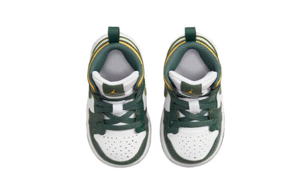 Air Jordan 1 Low Green White ילדים – נייק ג'ורדן – תמונה 3