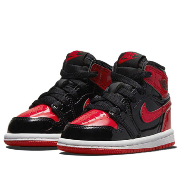 Air Jordan 1 Low Black Red ילדים – נייק ג'ורדן – תמונה 2