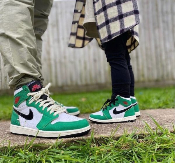 Air Jordan 1 Low Green White ילדים – נייק ג'ורדן – תמונה 5