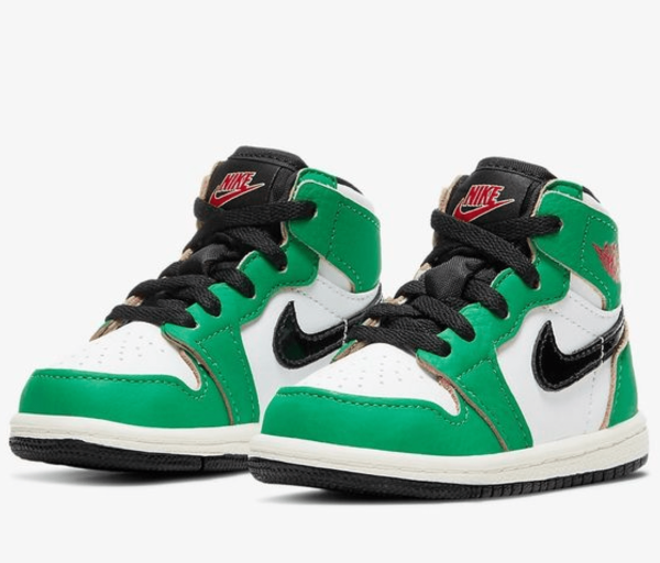 Air Jordan 1 Low Green White ילדים – נייק ג'ורדן – תמונה 2