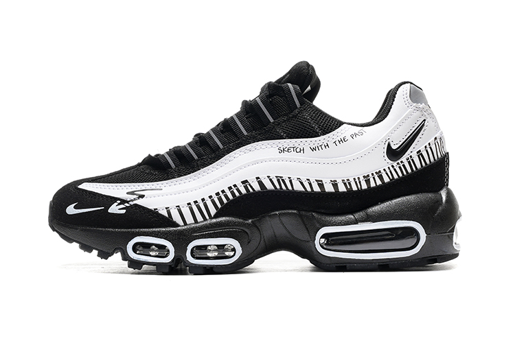 נעלי נייק NIKE AIR MAX 95 WHITE BLACK TURKIZ – תמונה 2