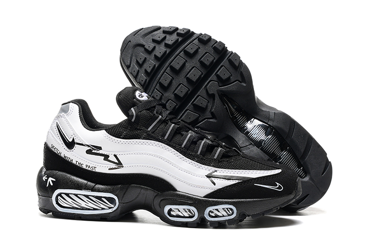 נעלי נייק NIKE AIR MAX 95 WHITE BLACK TURKIZ