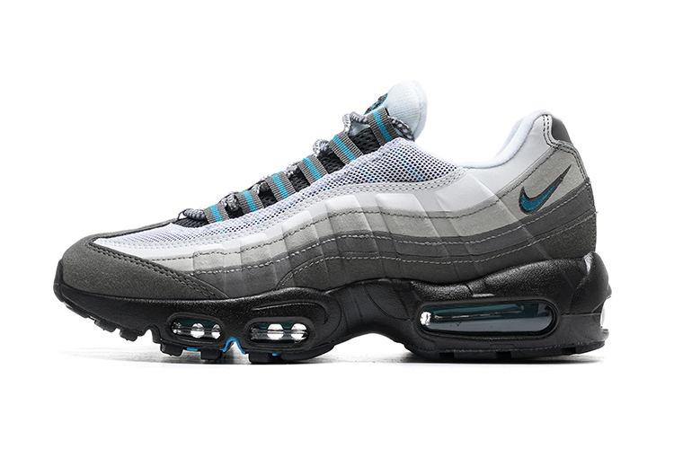 נעלי נייק NIKE AIR MAX 95 GRAY BLACK WHITE TURKIZ – תמונה 2