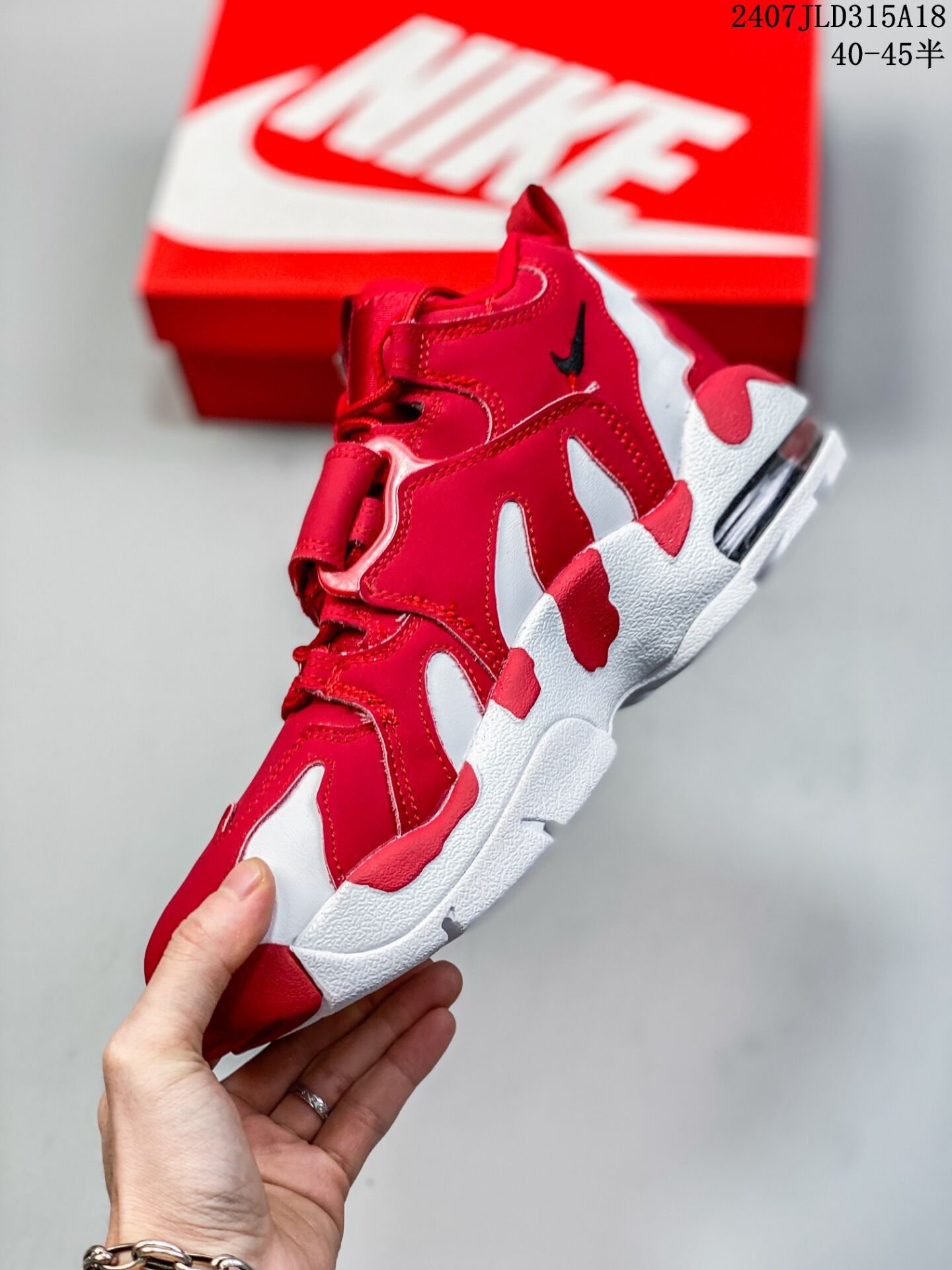 נעלי נייק Nike Air DT Max '96 Red White – תמונה 2