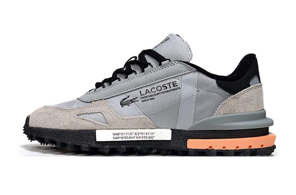 נעלי לקוסט-LACOSTE SHOES GRAY ORANGE – תמונה 2